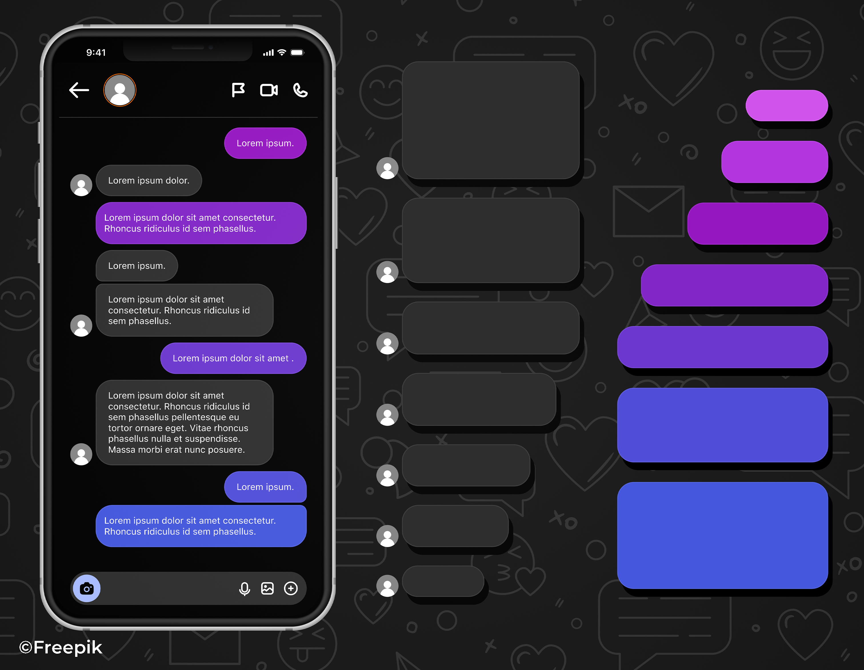 téléphone avec template message sur instagram