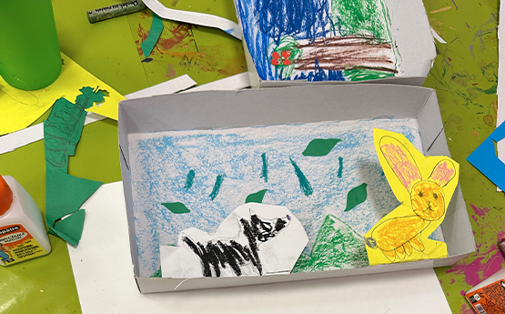 maquette paysage réalisée par enfant polyèdre seynod annecy