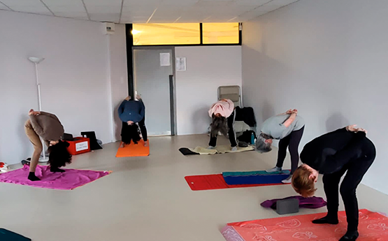personne dans cours viniyoga polyèdre seynod annecy