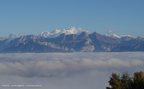 mont blanc vue du Salève polyèdre seynod annecy